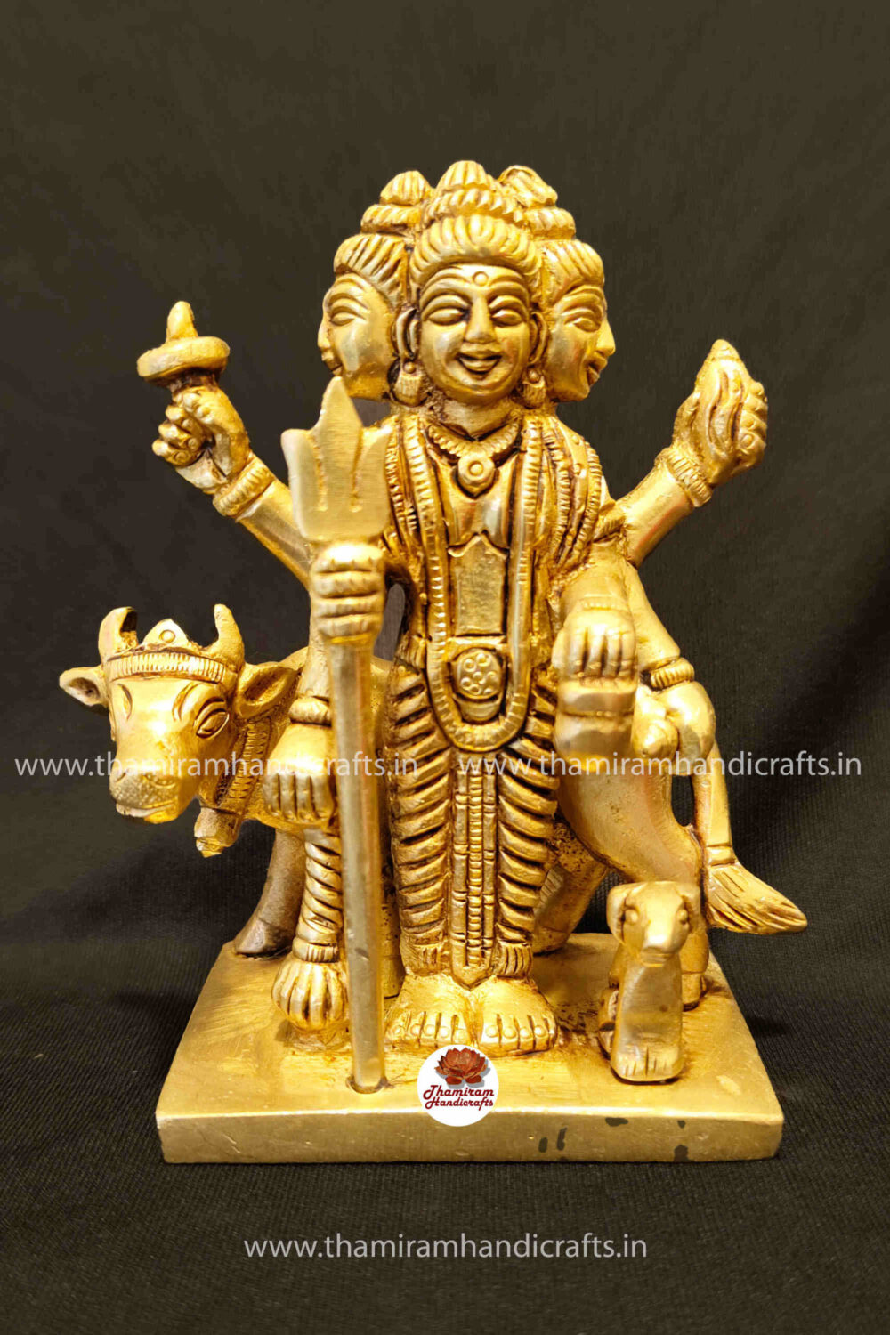 Brass dattatreya guru statue