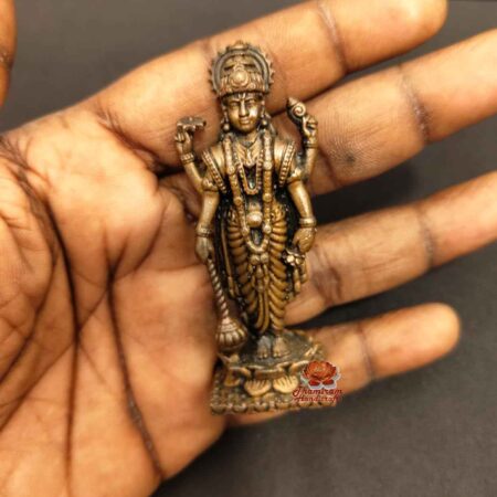 copper vishnu idol