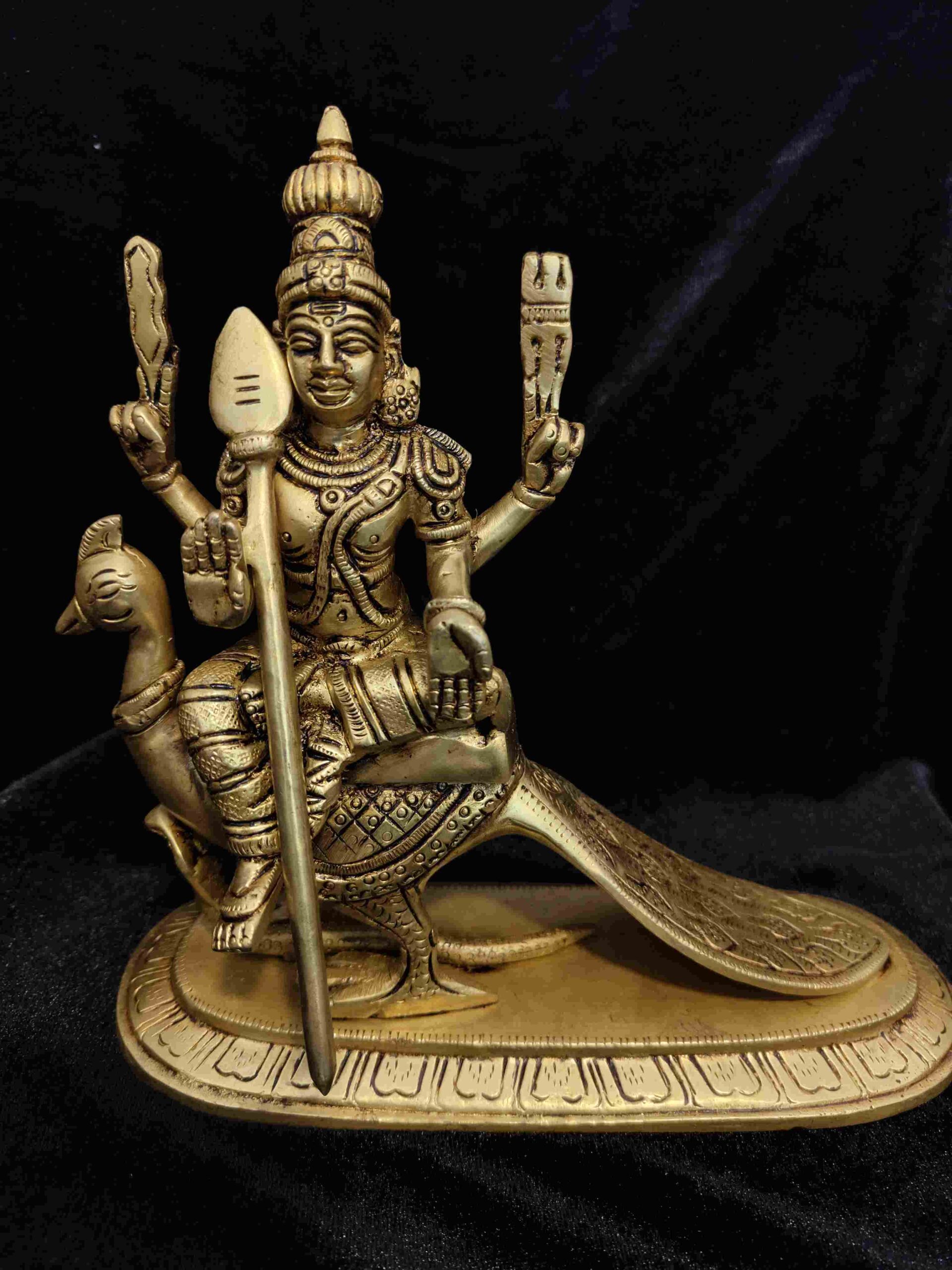 Lord Murugan brass idol for pooja and temple