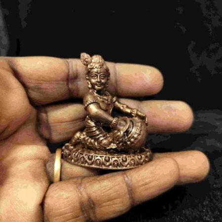 Copper Krishna with Pot