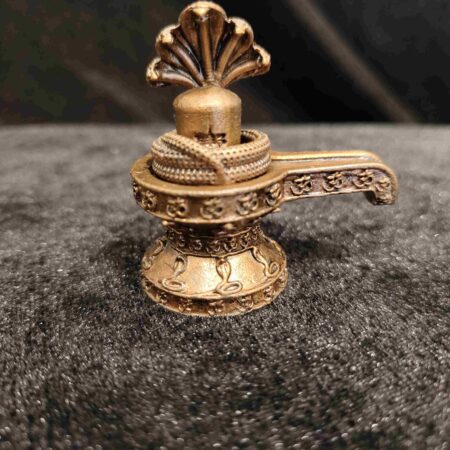 Handcrafted Copper Shivalingam with Sarpam 2.5 Inch for Home Pooja and Temple by Thamiram Handicrafts