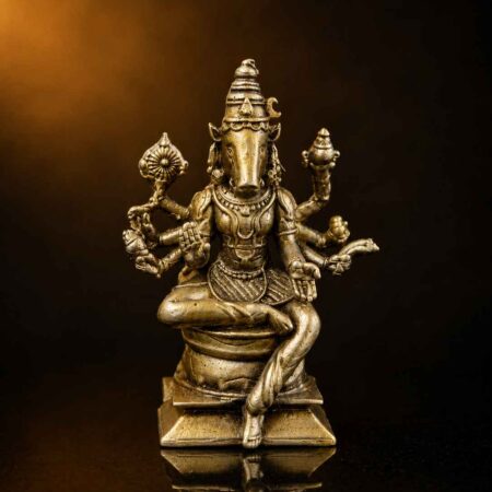 Handcrafted Bronze Varahi Amman Statue 2 Inch for Home Temple and Daily Pooja by Thamiram Handicrafts